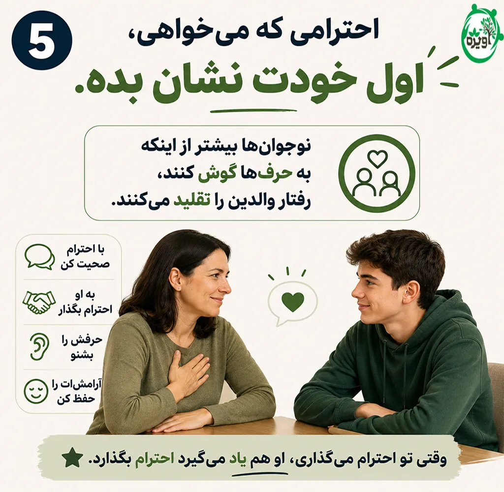 با نوجوانی که حرف گوش نمی کند