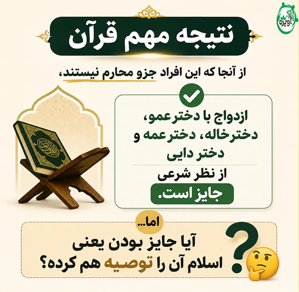 حدیث در مورد ازدواج فامیلی