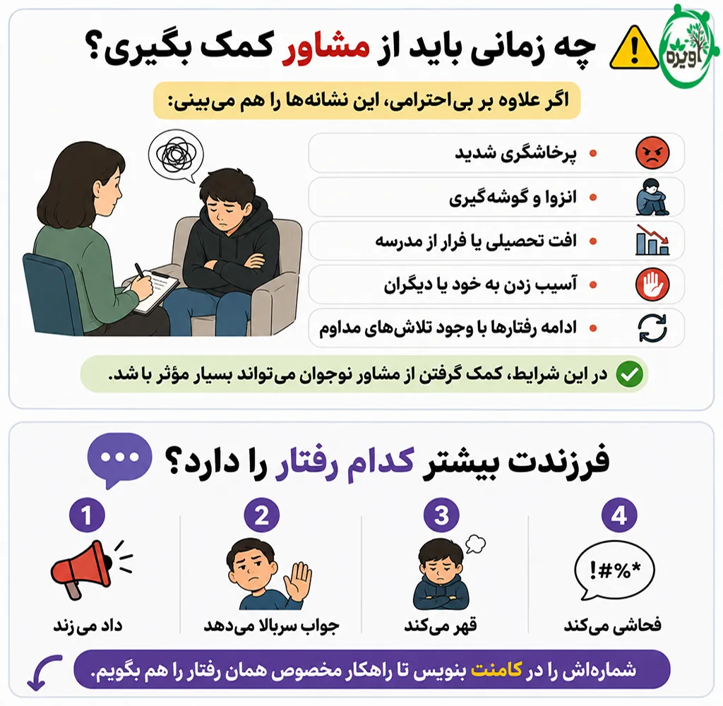 پسرم خیلی بهم بی احترامی میکنه