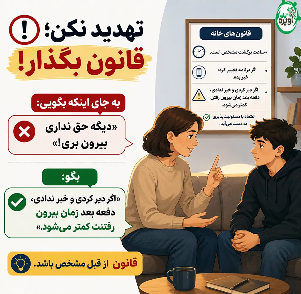 چگونه برای نوجوان قانون ساعت برگشت تعیین کنیم