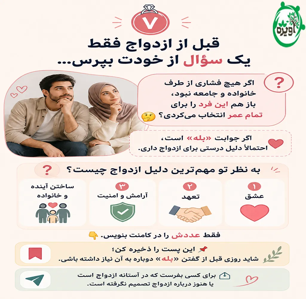 اصلی ترین دلیل ازدواج