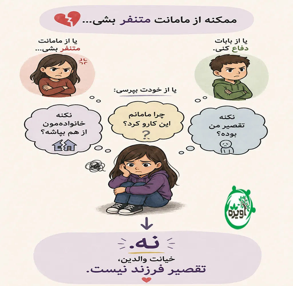 وظیفه فرزندان در برابر خیانت مادر